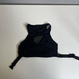 ALO Yoga Catch The Vibe Midnight Black Sports Bra - Size Small